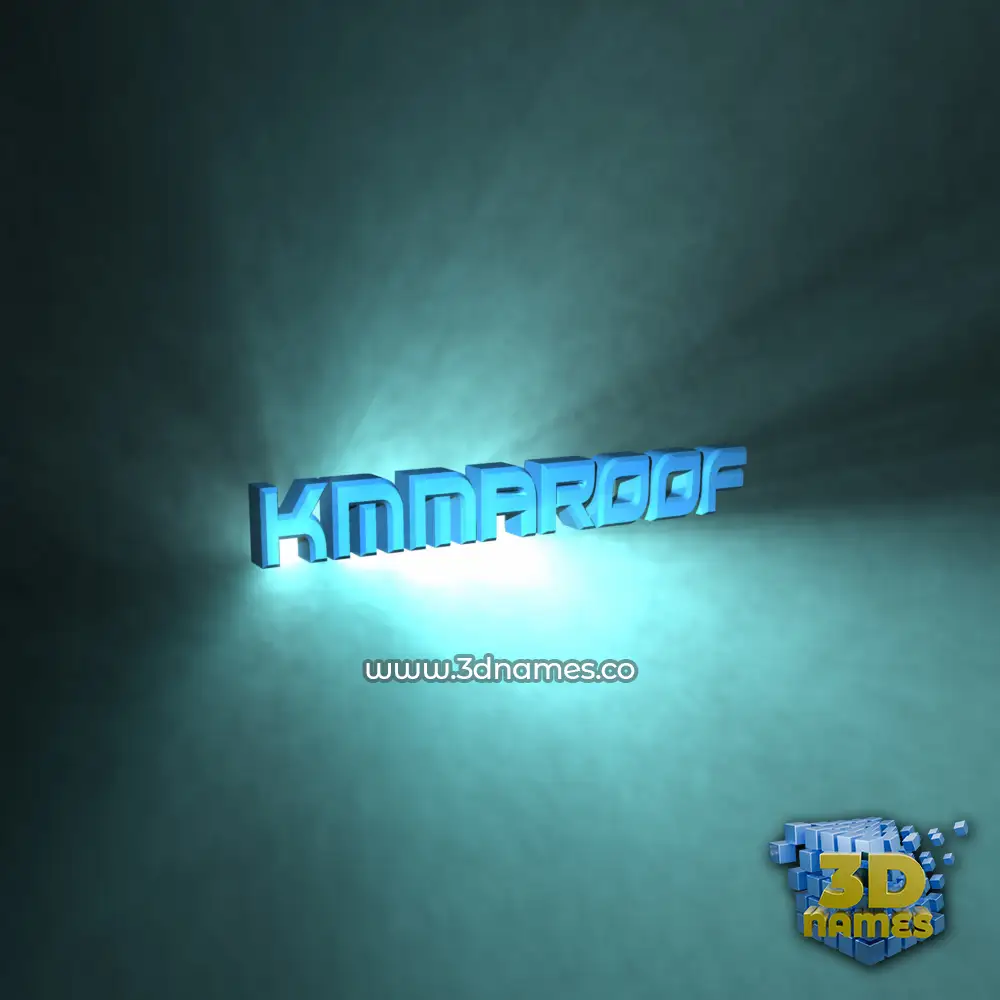 kmmaroof in Light Shine style - 3D name wallpaper