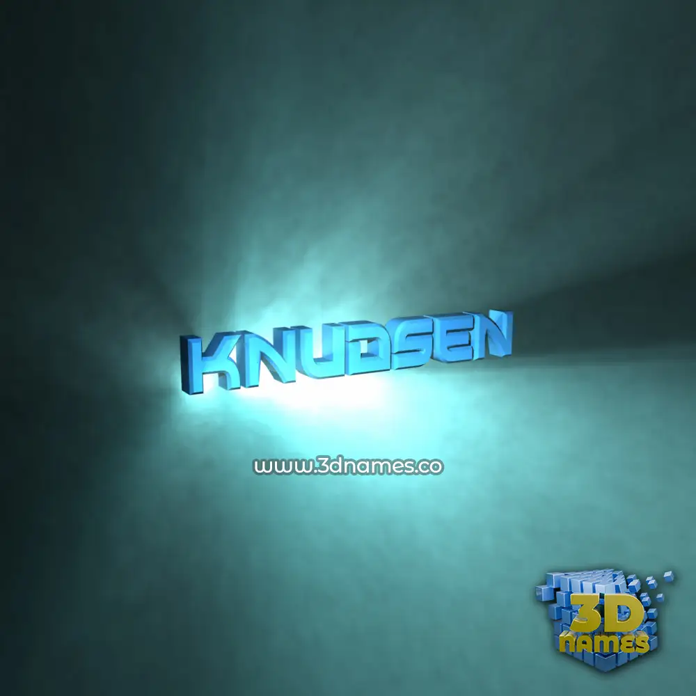 knudsen in Light Shine style - 3D name wallpaper