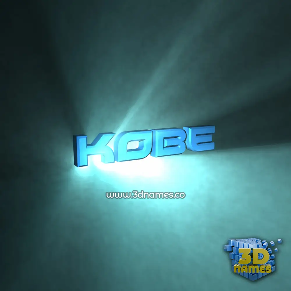 kobe in Light Shine style - 3D name wallpaper