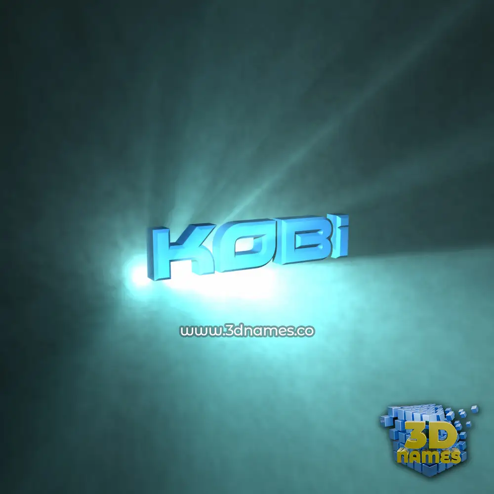 kobi in Light Shine style - 3D name wallpaper