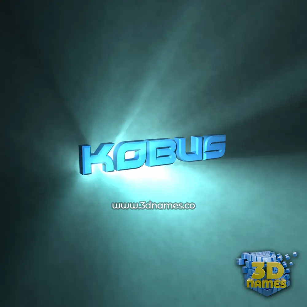 kobus in Light Shine style - 3D name wallpaper