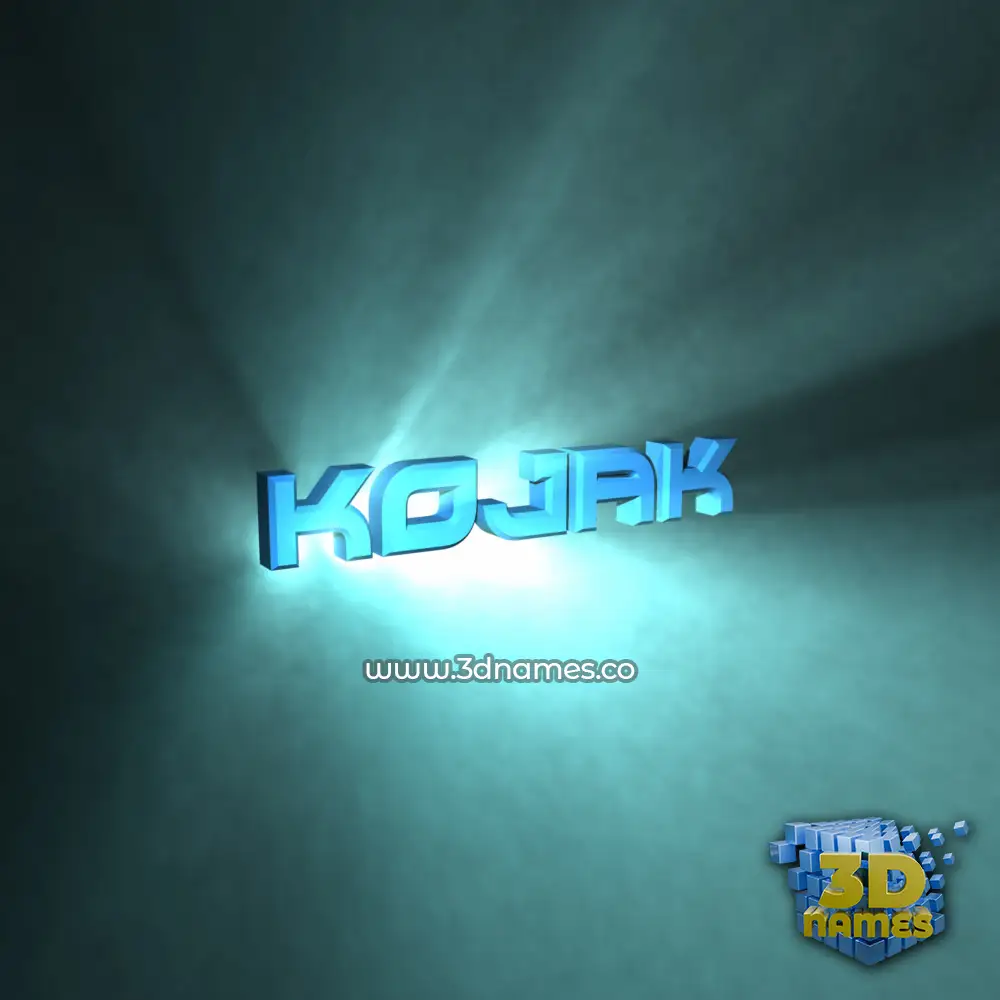 kojak in Light Shine style - 3D name wallpaper