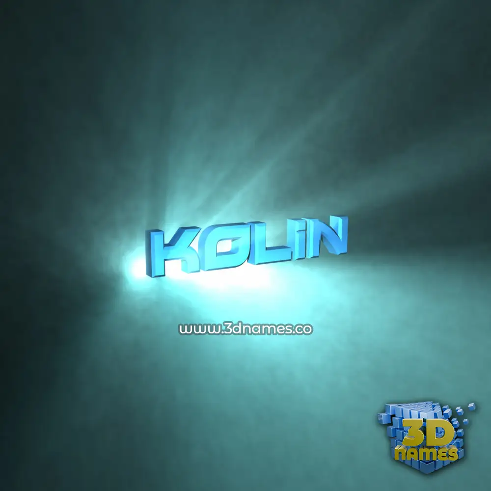kolin in Light Shine style - 3D name wallpaper