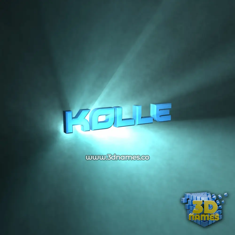 kolle in Light Shine style - 3D name wallpaper