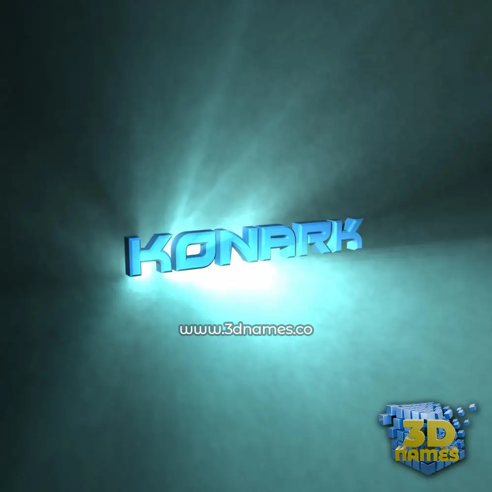 konark in Light Shine style - 3D name wallpaper