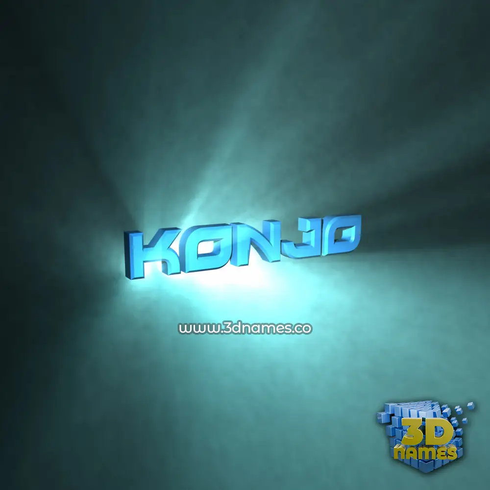 konjo in Light Shine style - 3D name wallpaper