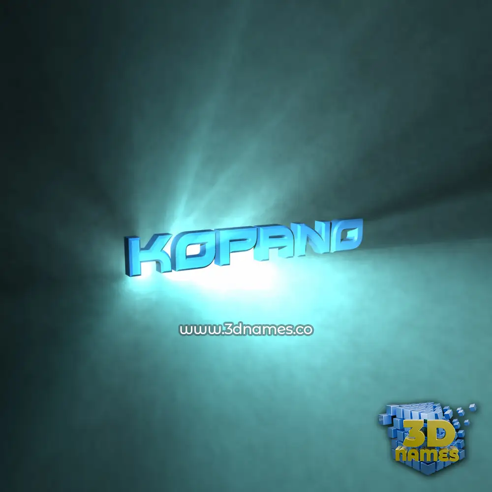 kopano in Light Shine style - 3D name wallpaper