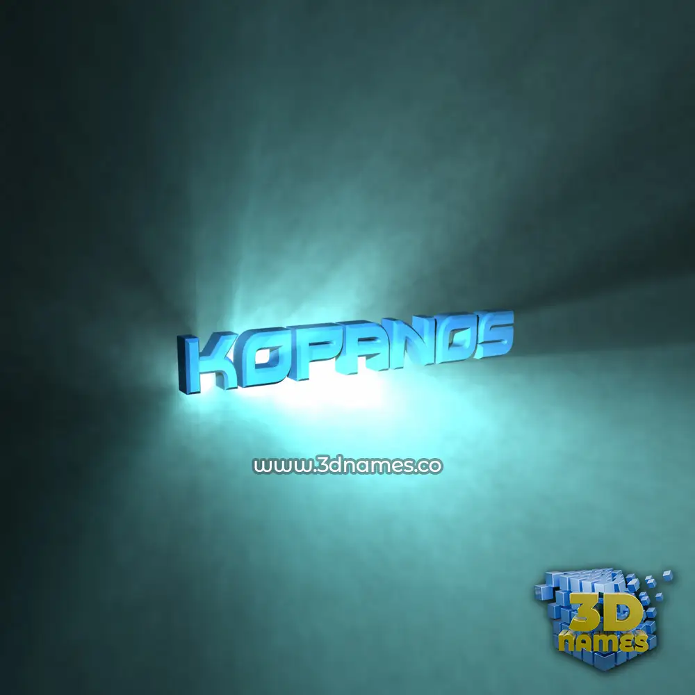 kopanos in Light Shine style - 3D name wallpaper