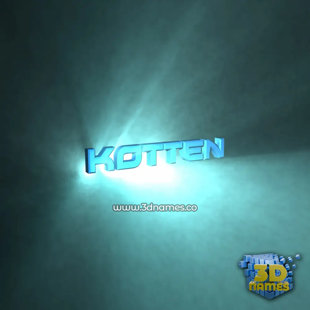 kotten in Light Shine style - 3D name wallpaper