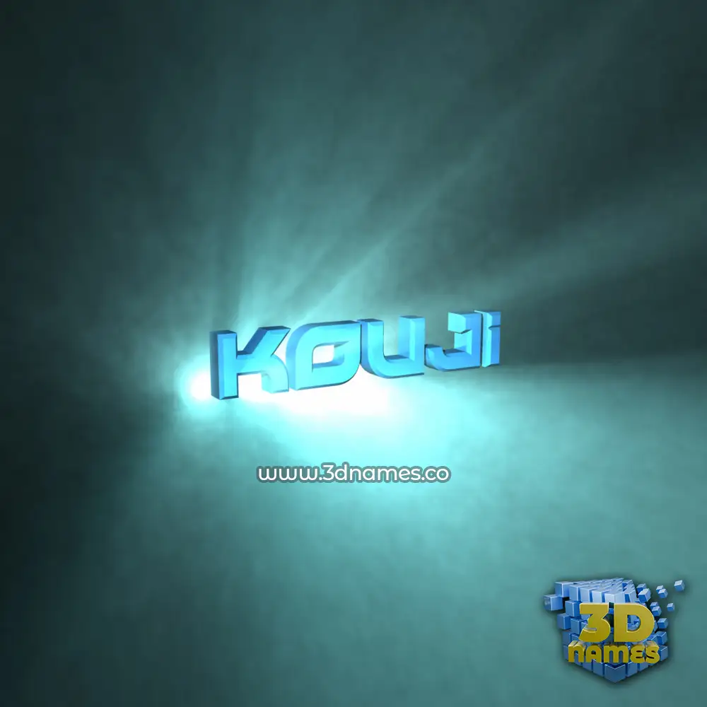 kouji in Light Shine style - 3D name wallpaper