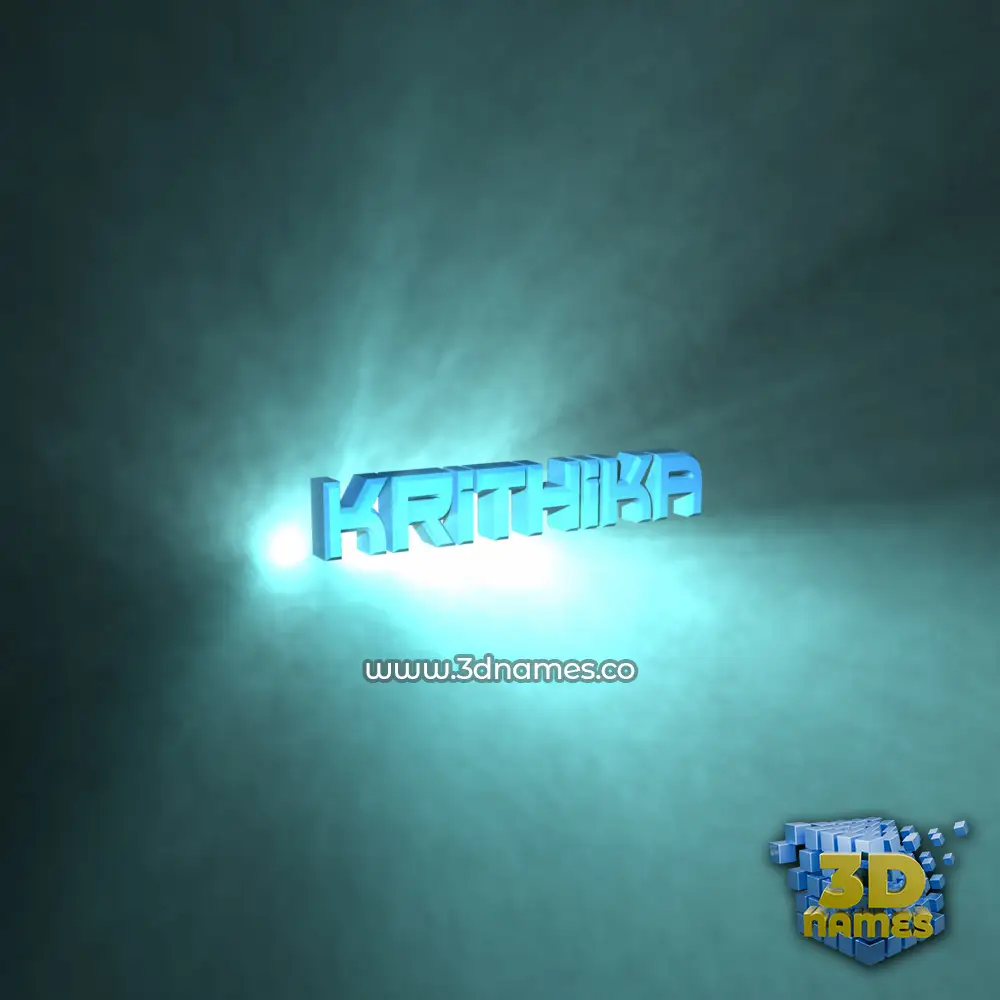 krithika in Light Shine style - 3D name wallpaper
