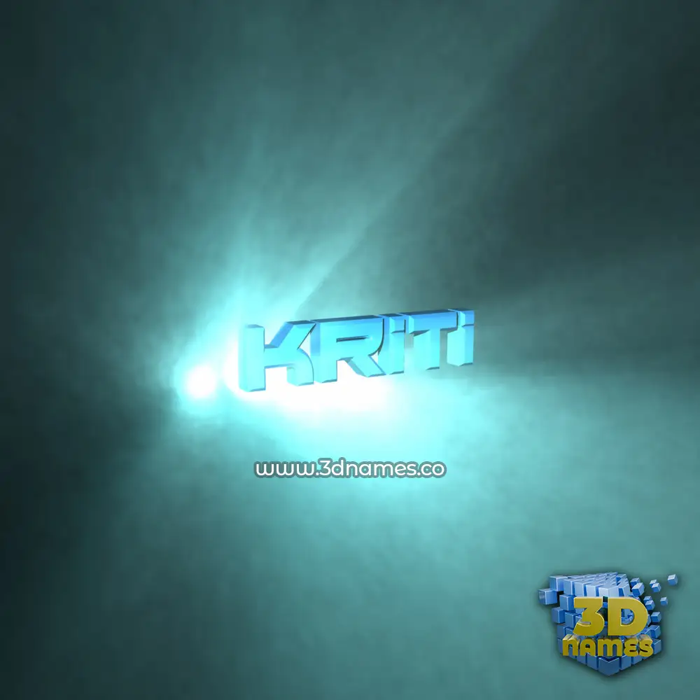 kriti in Light Shine style - 3D name wallpaper