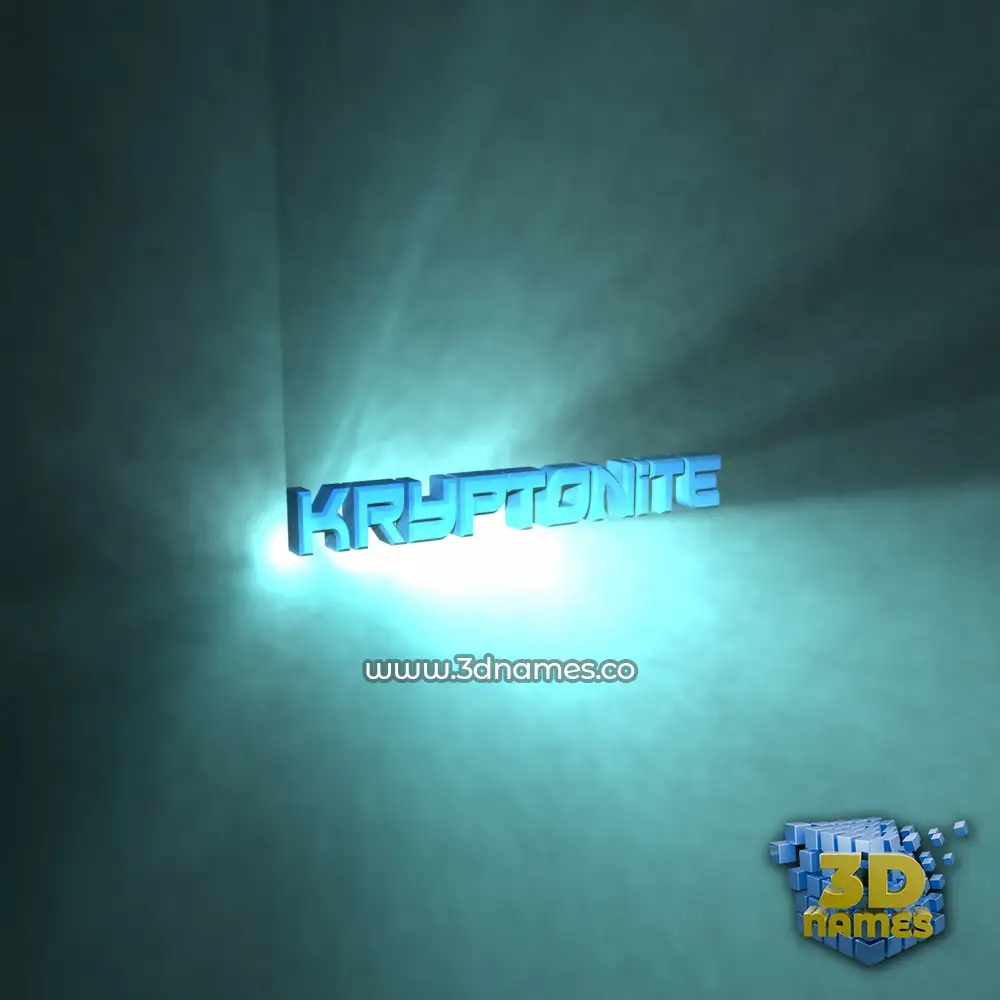 kryptonite in Light Shine style - 3D name wallpaper