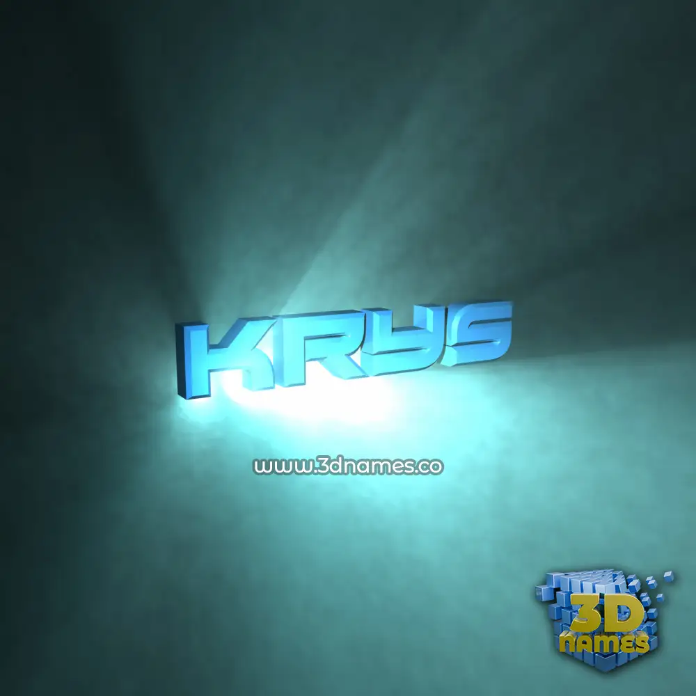 krys in Light Shine style - 3D name wallpaper