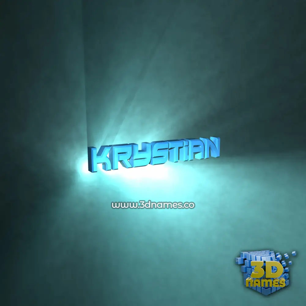 krystian in Light Shine style - 3D name wallpaper