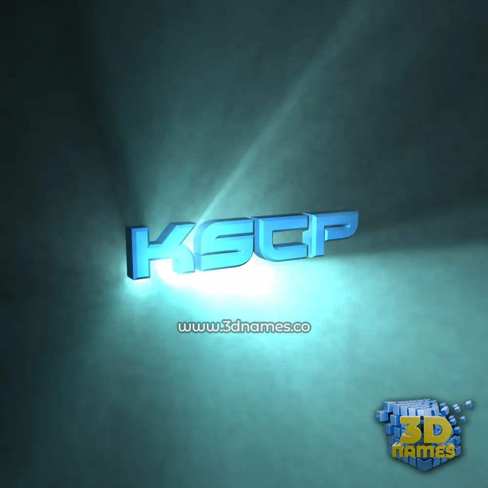 kscp in Light Shine style - 3D name wallpaper