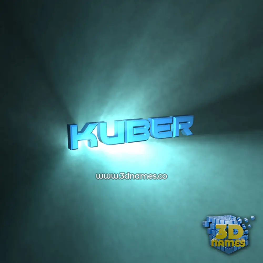 kuber in Light Shine style - 3D name wallpaper