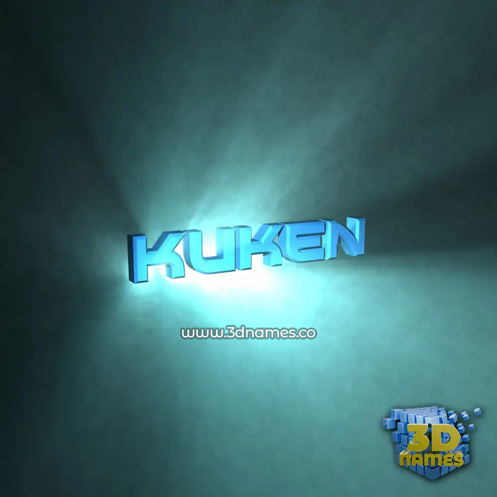 kuken in Light Shine style - 3D name wallpaper
