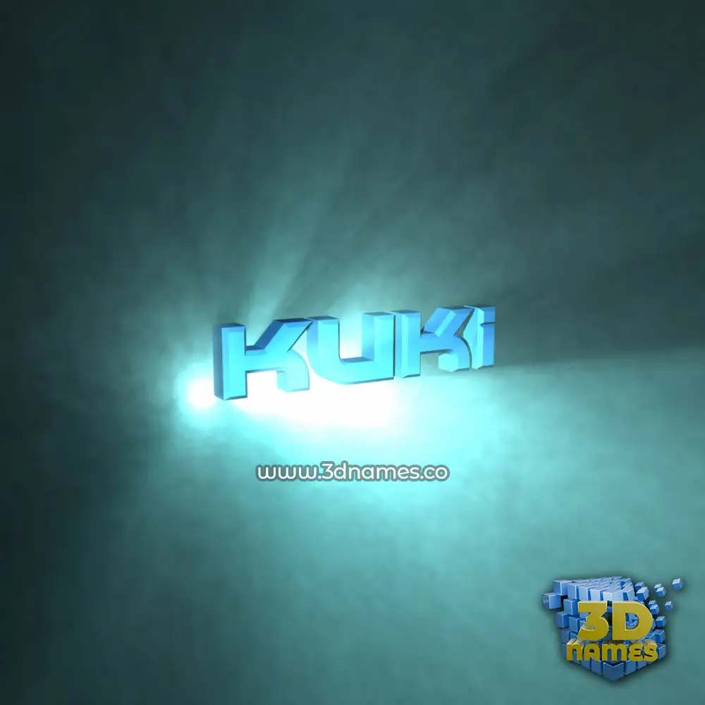 kuki in Light Shine style - 3D name wallpaper