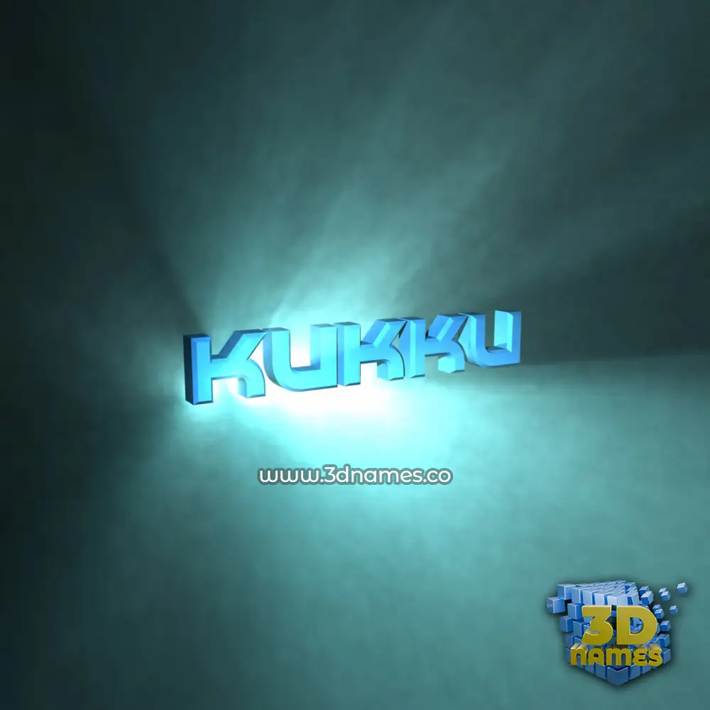 kukku in Light Shine style - 3D name wallpaper