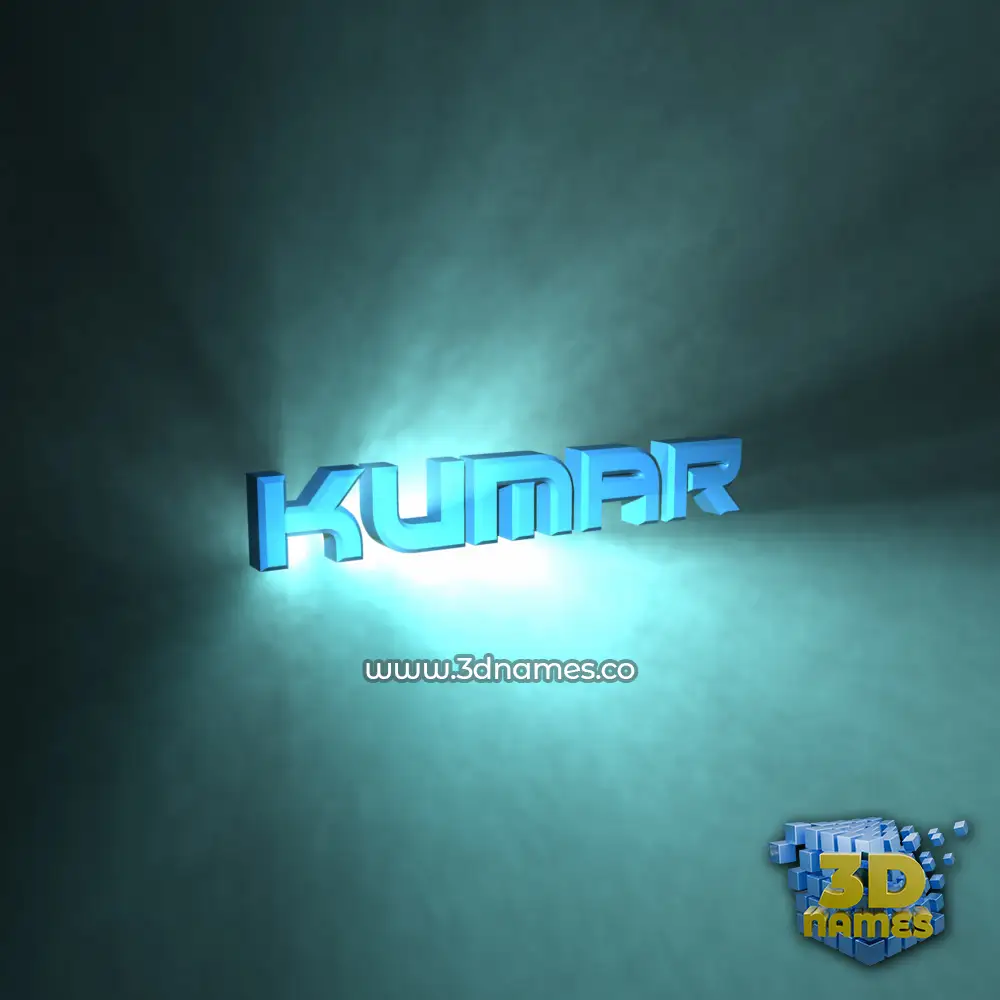 kumar in Light Shine style - 3D name wallpaper