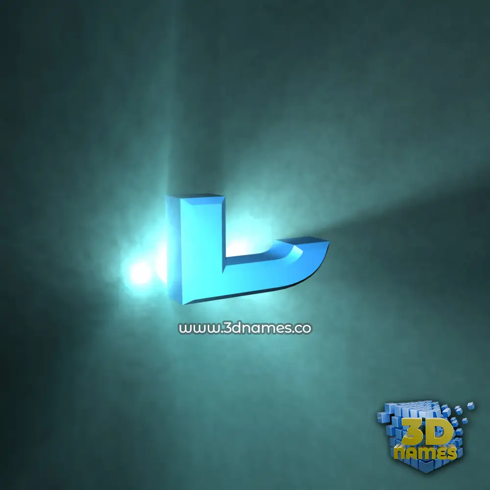 l in Light Shine style - 3D name wallpaper