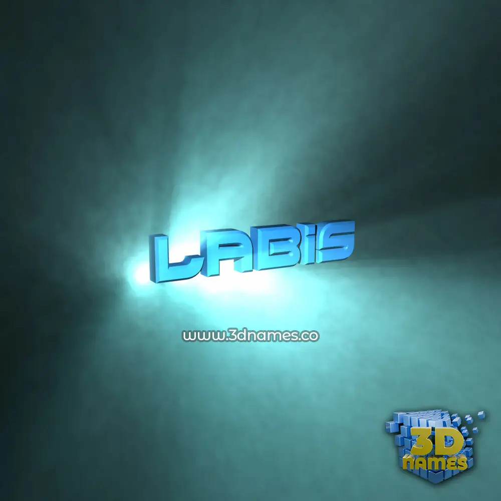 labis in Light Shine style - 3D name wallpaper