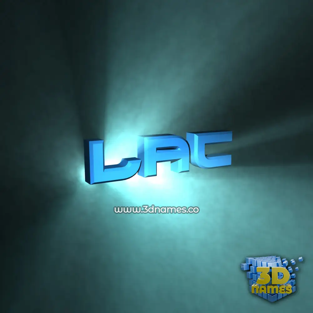 lac in Light Shine style - 3D name wallpaper