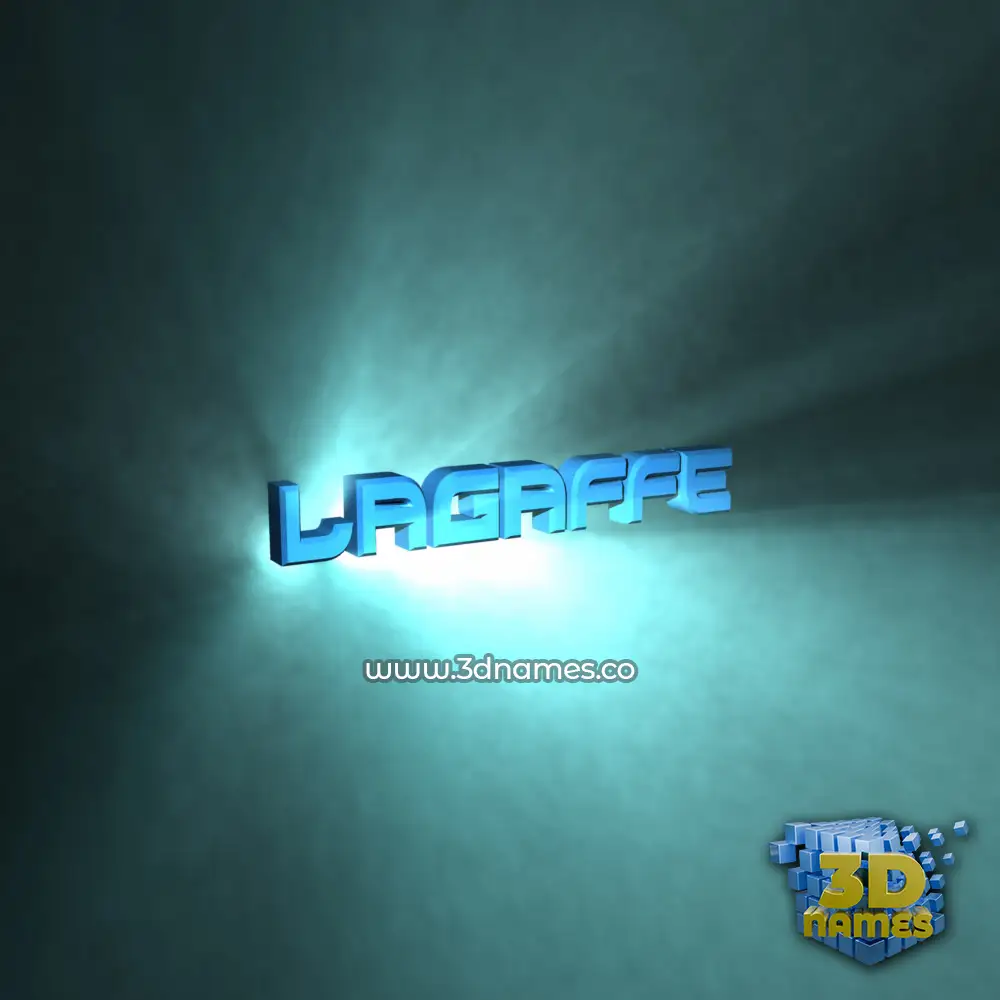 lagaffe in Light Shine style - 3D name wallpaper