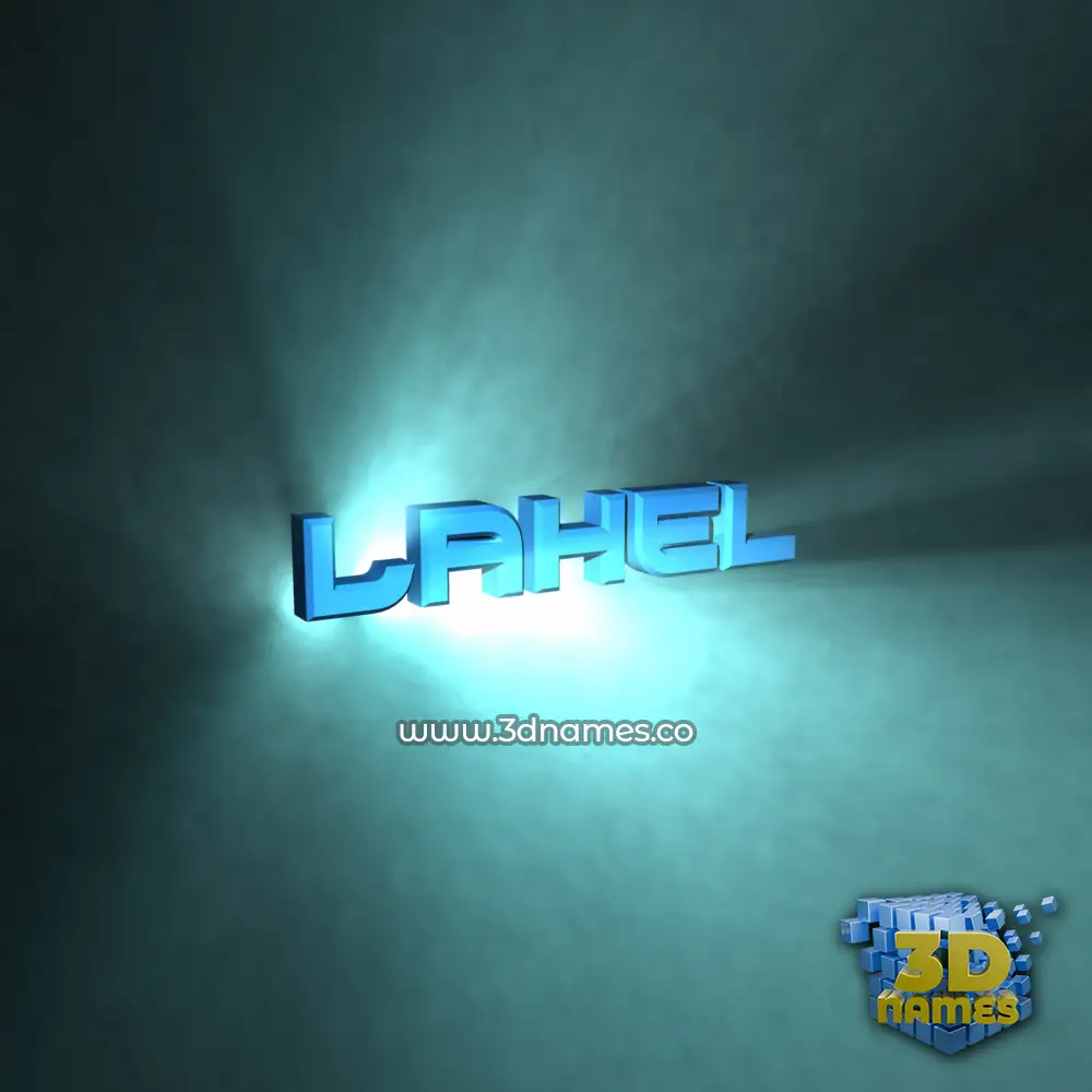 lahel in Light Shine style - 3D name wallpaper