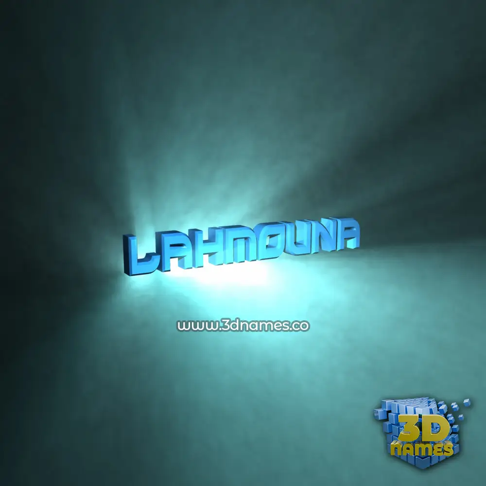 lahmouna in Light Shine style - 3D name wallpaper