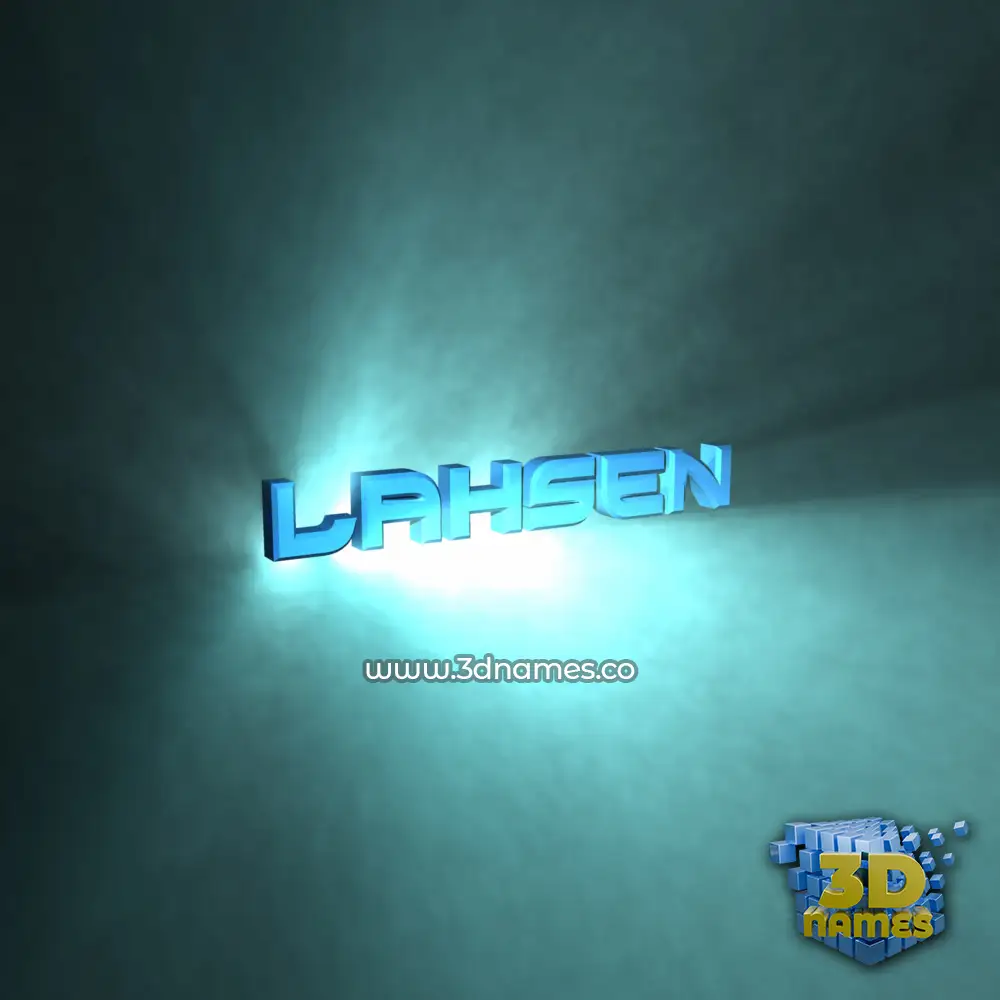 lahsen in Light Shine style - 3D name wallpaper