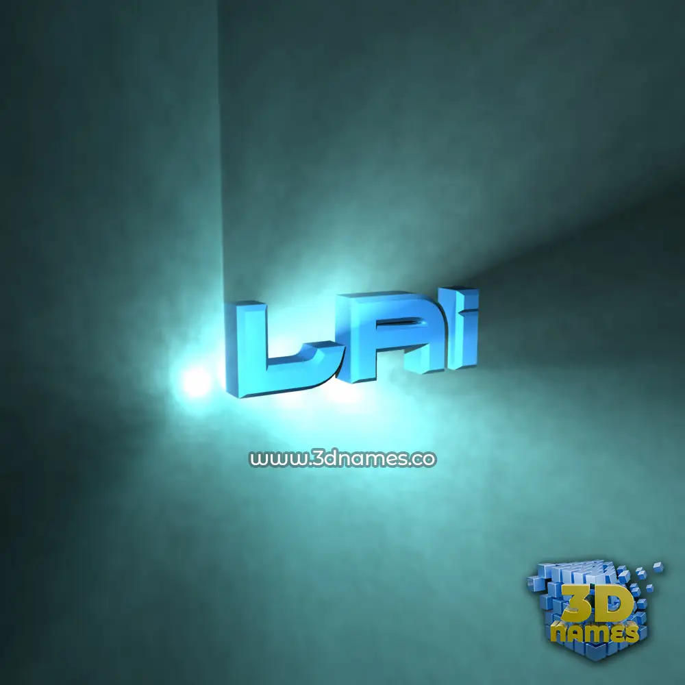 lai in Light Shine style - 3D name wallpaper