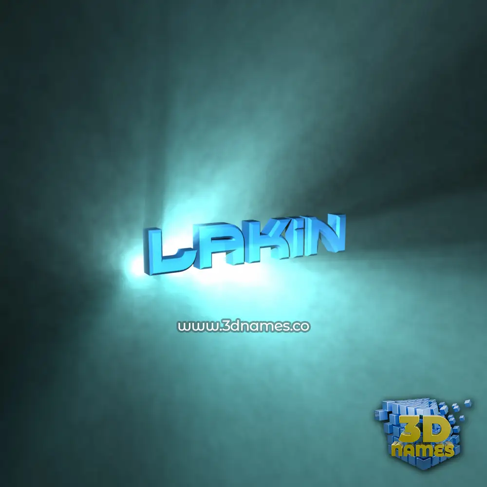 lakin in Light Shine style - 3D name wallpaper
