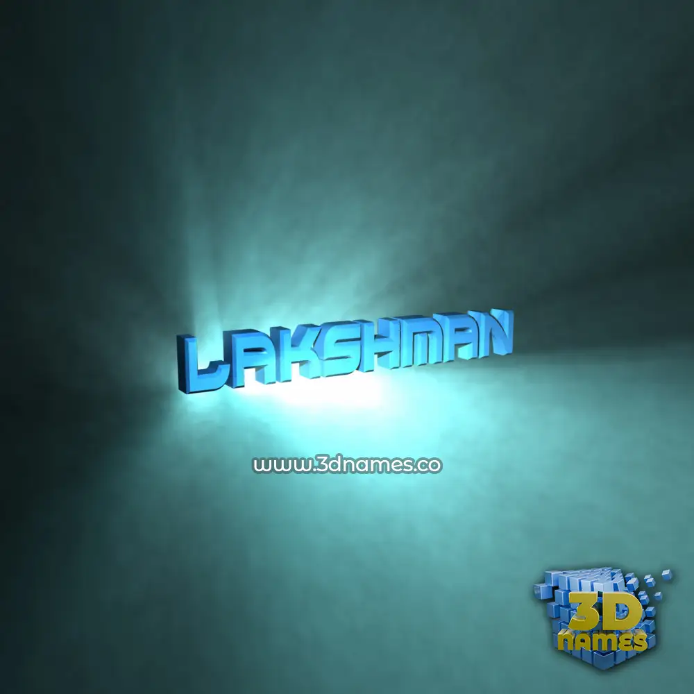 lakshman in Light Shine style - 3D name wallpaper