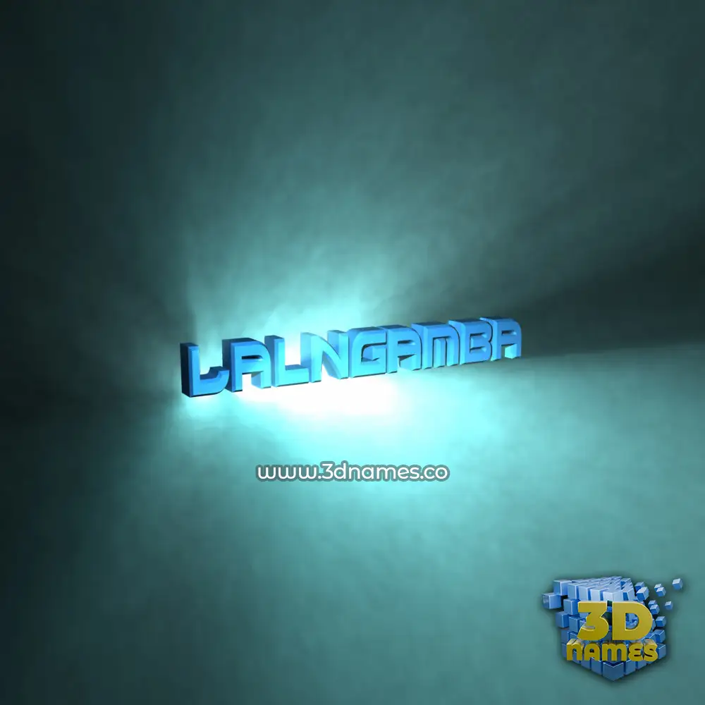 lalngamba in Light Shine style - 3D name wallpaper