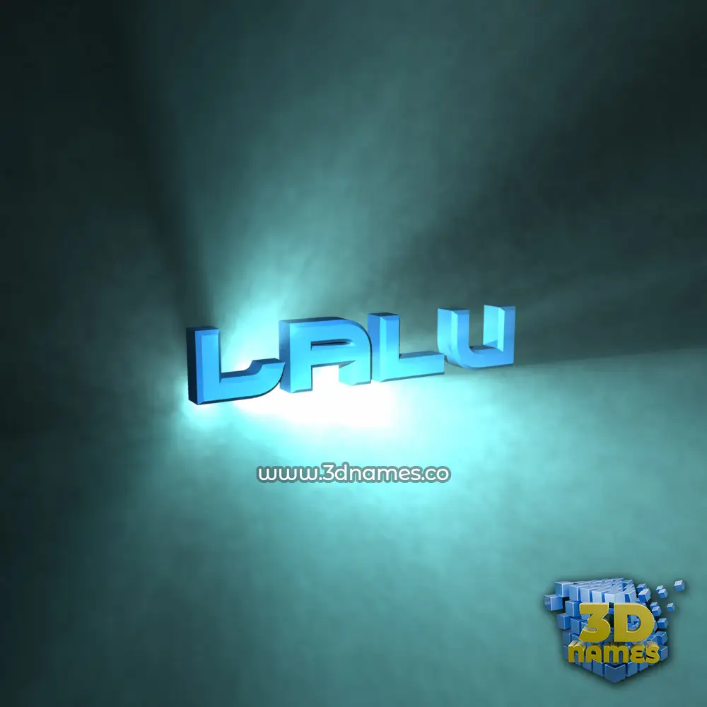 lalu in Light Shine style - 3D name wallpaper