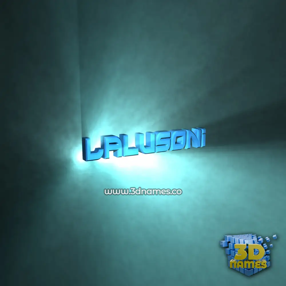 lalusoni in Light Shine style - 3D name wallpaper