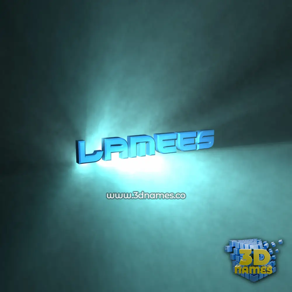 lamees in Light Shine style - 3D name wallpaper