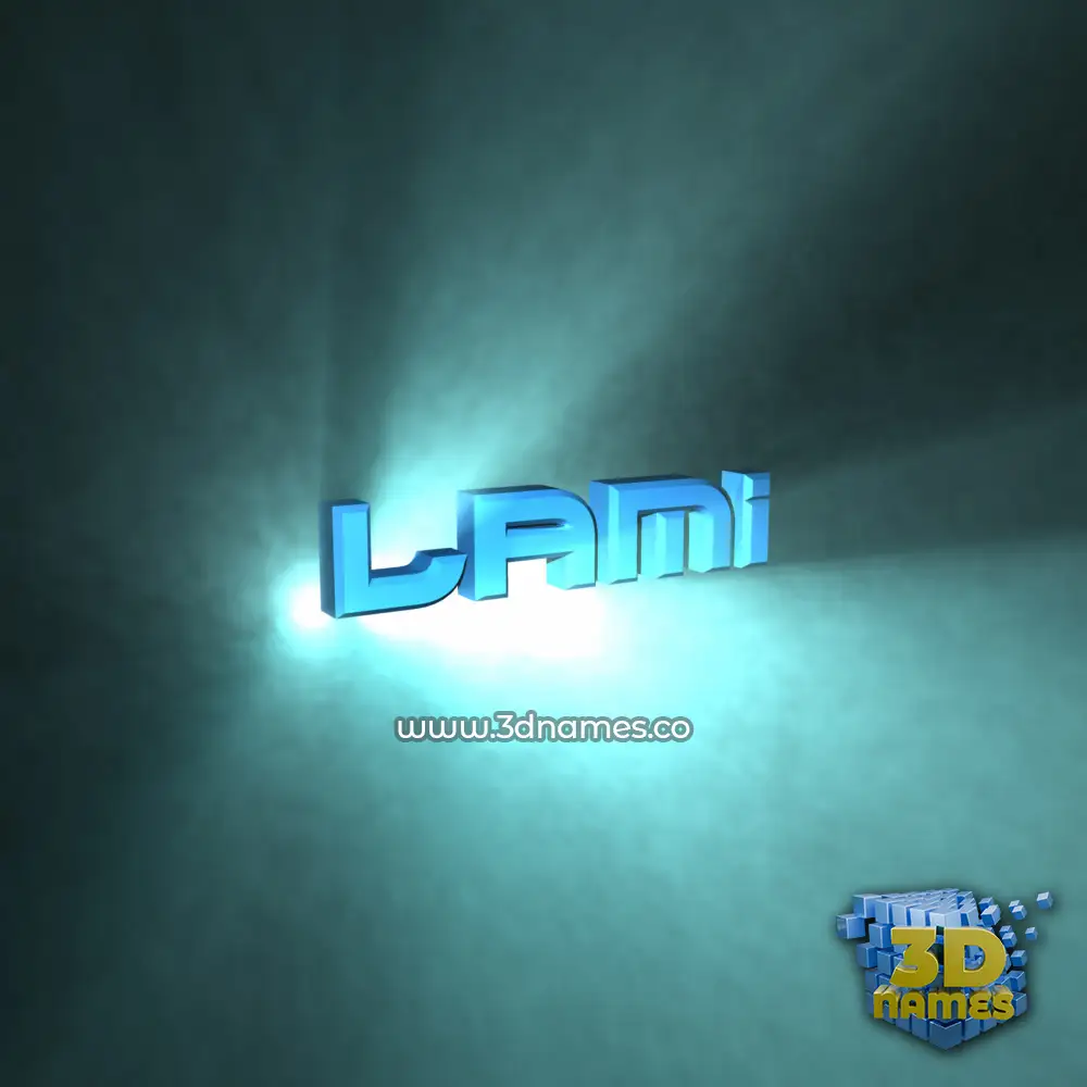 lami in Light Shine style - 3D name wallpaper