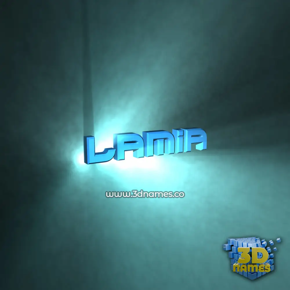 lamia in Light Shine style - 3D name wallpaper