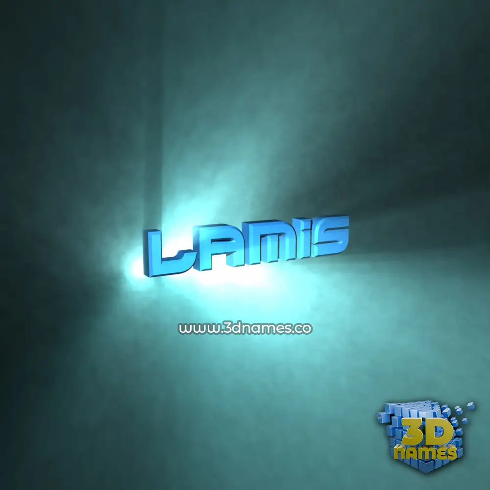 lamis in Light Shine style - 3D name wallpaper