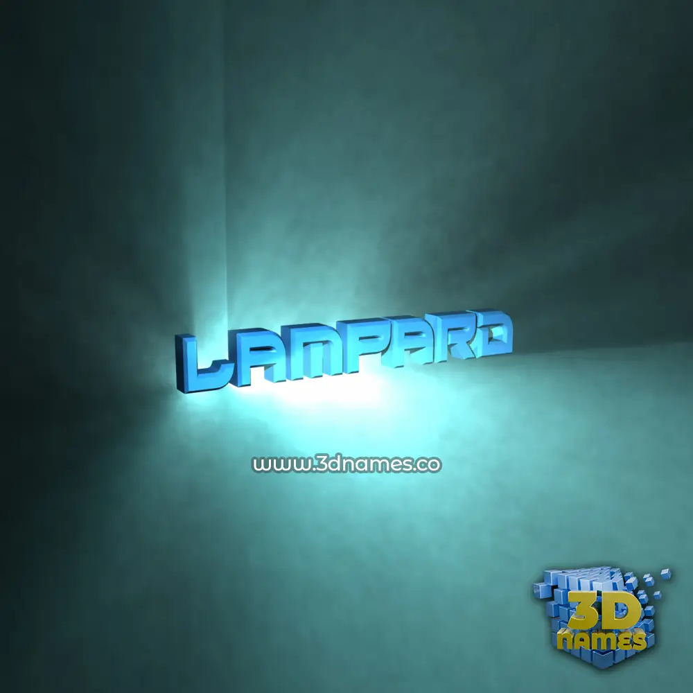 lampard in Light Shine style - 3D name wallpaper