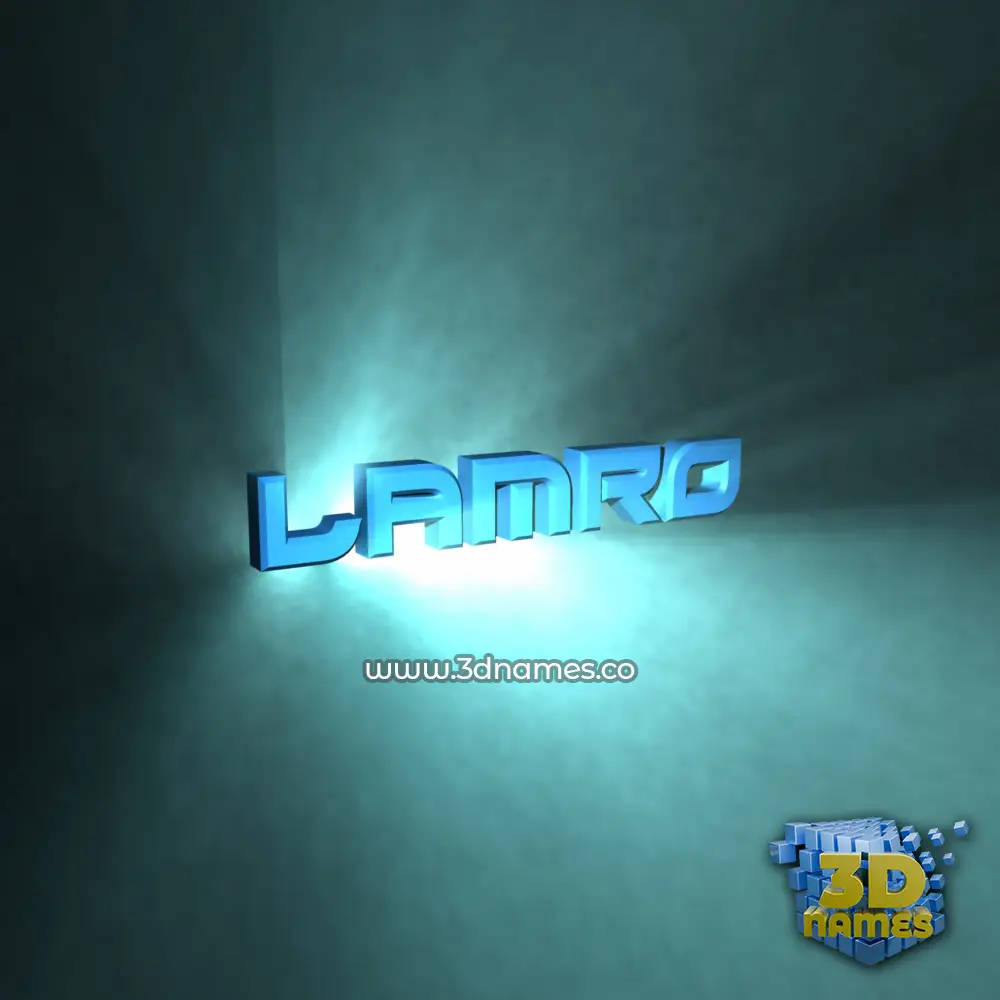 lamro in Light Shine style - 3D name wallpaper