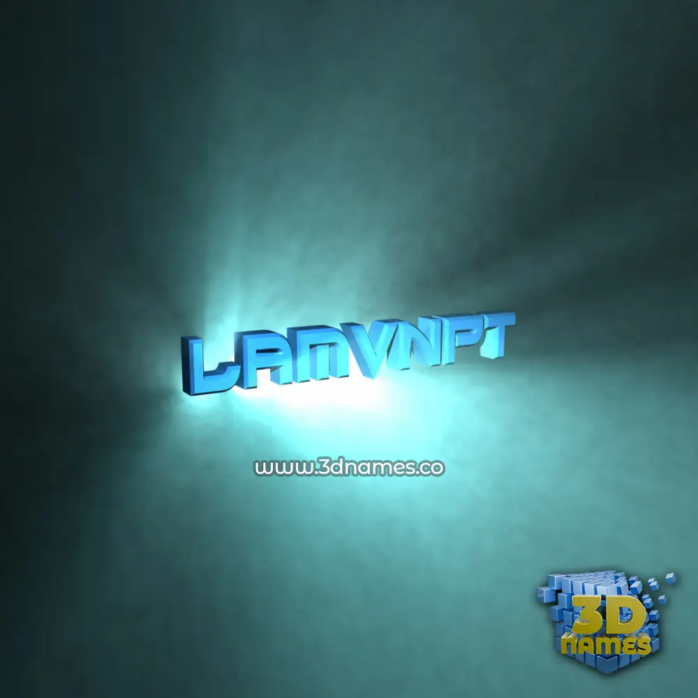 lamvnpt in Light Shine style - 3D name wallpaper