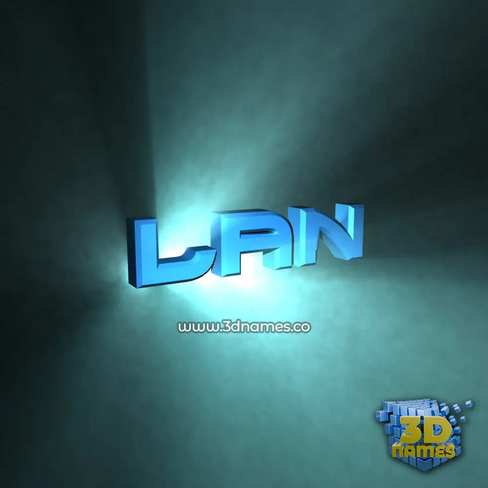 lan in Light Shine style - 3D name wallpaper