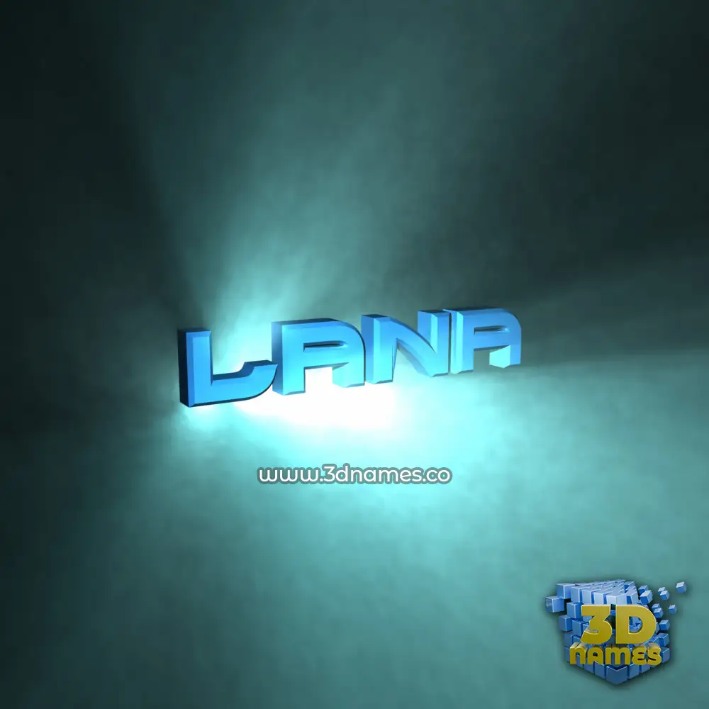 lana in Light Shine style - 3D name wallpaper