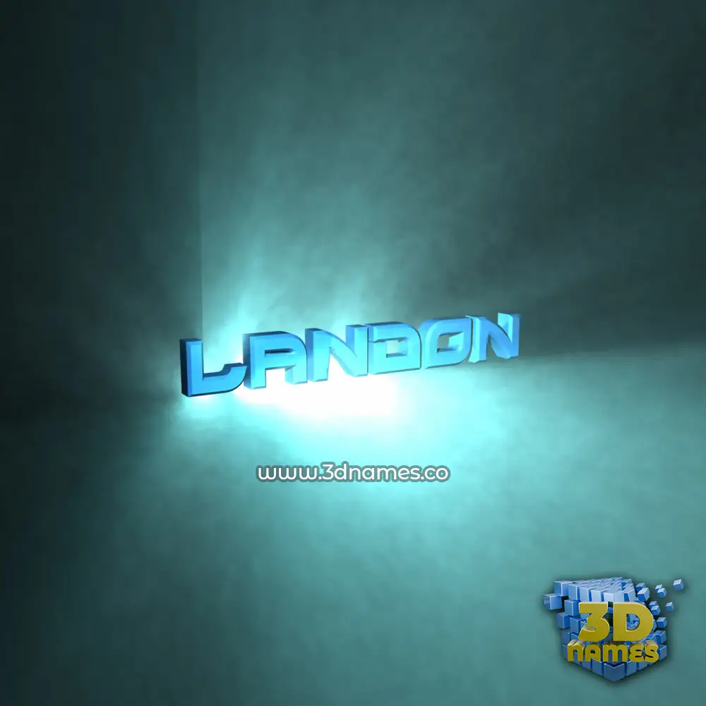 landon in Light Shine style - 3D name wallpaper