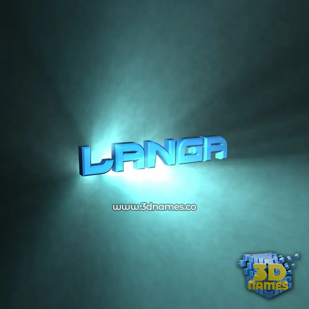 langa in Light Shine style - 3D name wallpaper