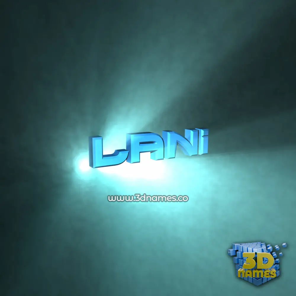 lani in Light Shine style - 3D name wallpaper